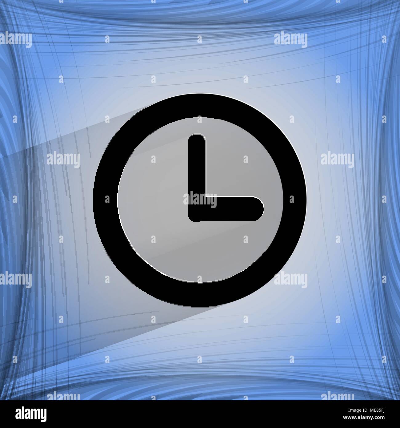 Watch. Flat modern web design on a flat geometric abstract background Vector. EPS10 Stock Vector