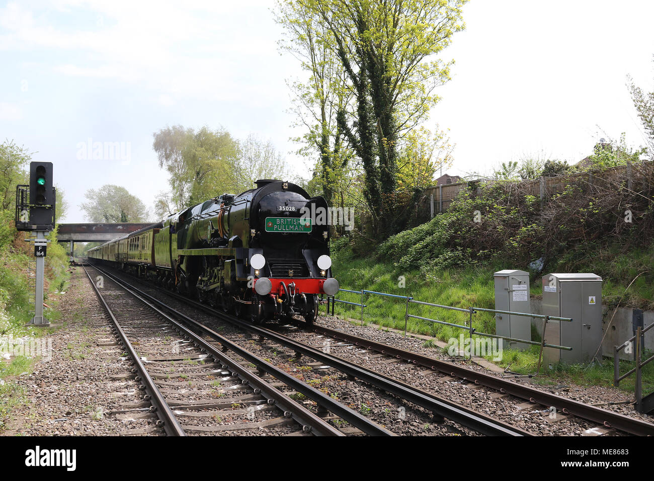 London, UK. 21st April, 2018. British Railways Merchant Navy Class ...