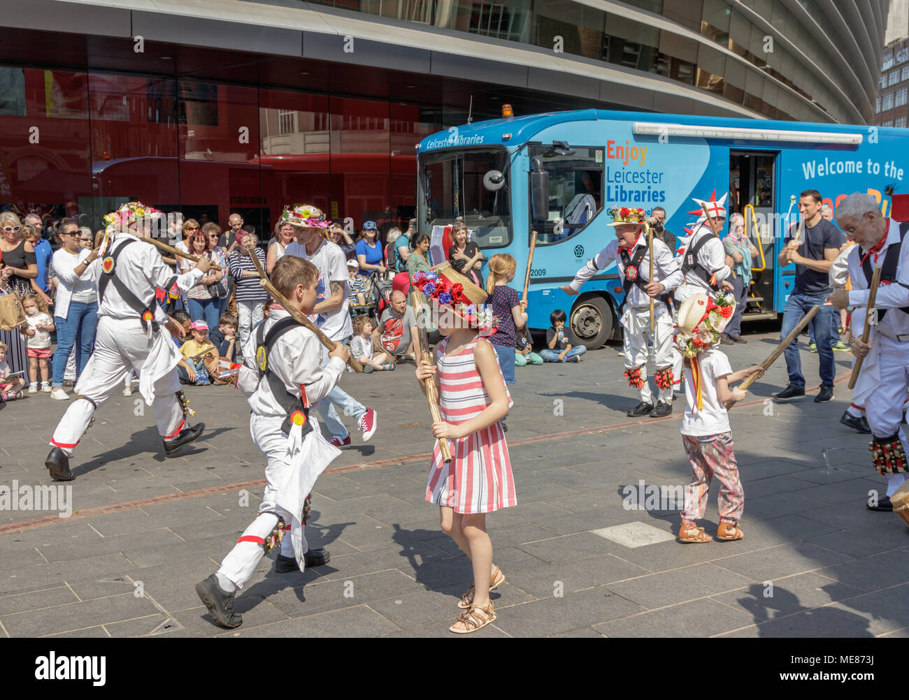 St George's Day Festival In Leicester 21st April 2018. Credit: Andy Morton/Alamy Live News Stock Photo