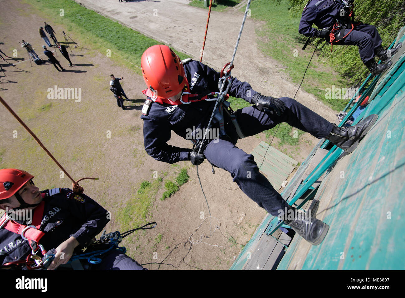 Fireman Climbing Rope High Resolution Stock Photography and Images - Alamy