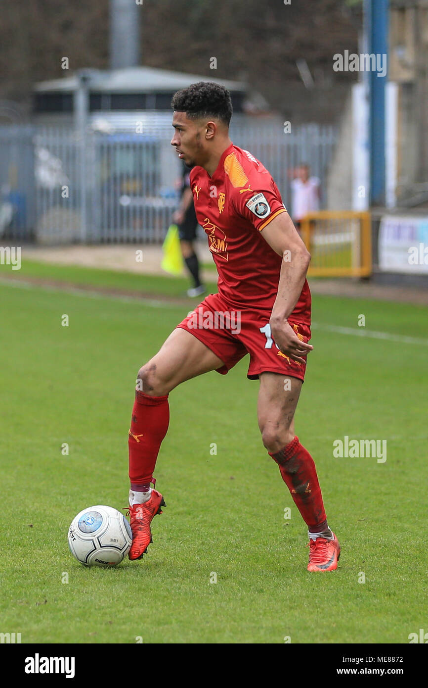 Halifax, UK. 21st April, 2018. National League, Halifax Town v Tranmere Rovers; Josh Ginnelly of Tranmere Rovers Credit: News Images /Alamy Live News Stock Photo