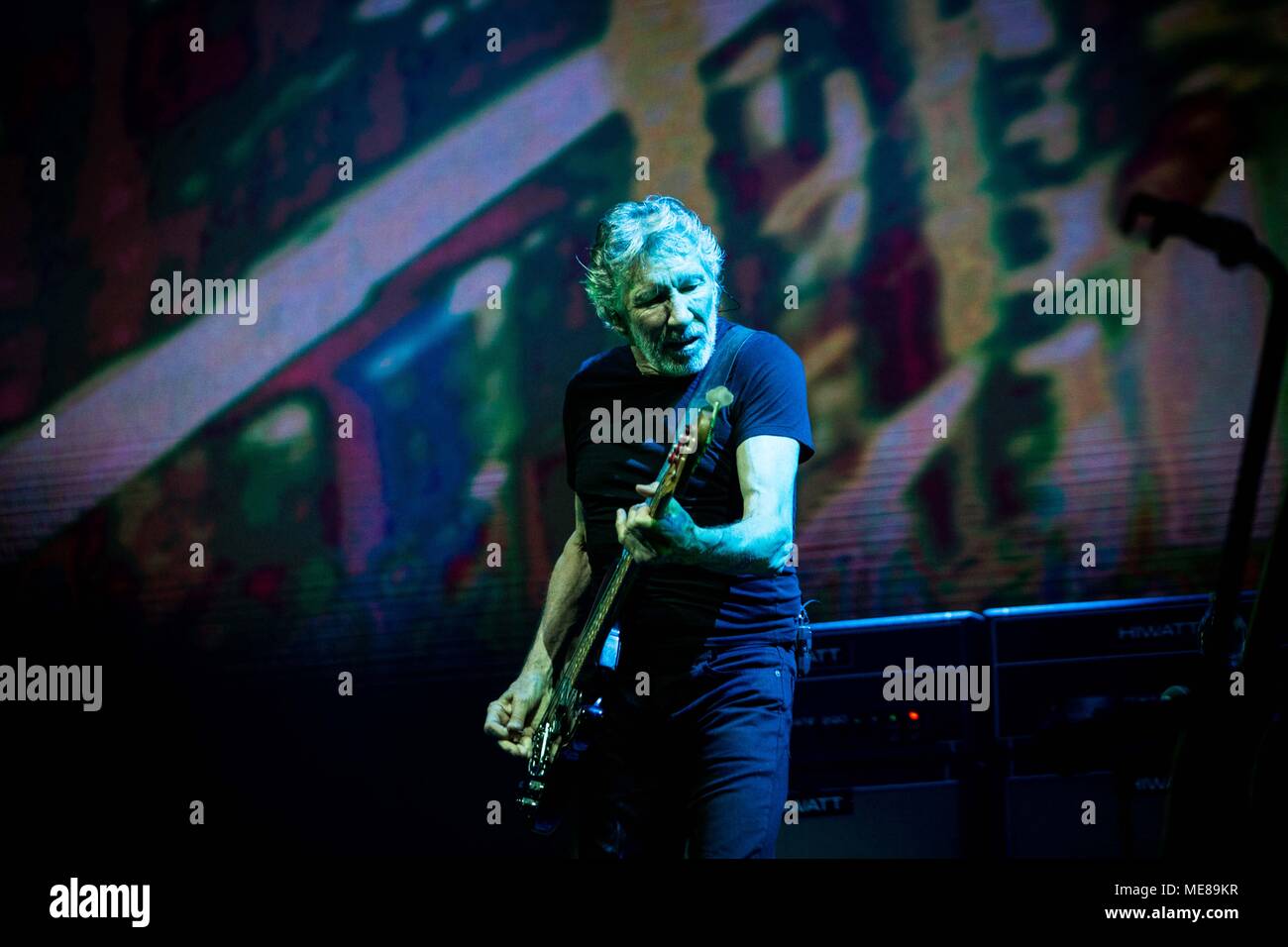 Bologna Italy 21 april 2018 Roger Waters live at Unipol Arena Bologna © Roberto Finizio / Alamy Live News Stock Photo