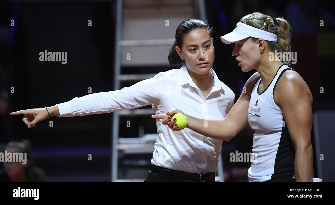 22 April 2018, Germany, Stuttgart Tennis, Federation Cup women's