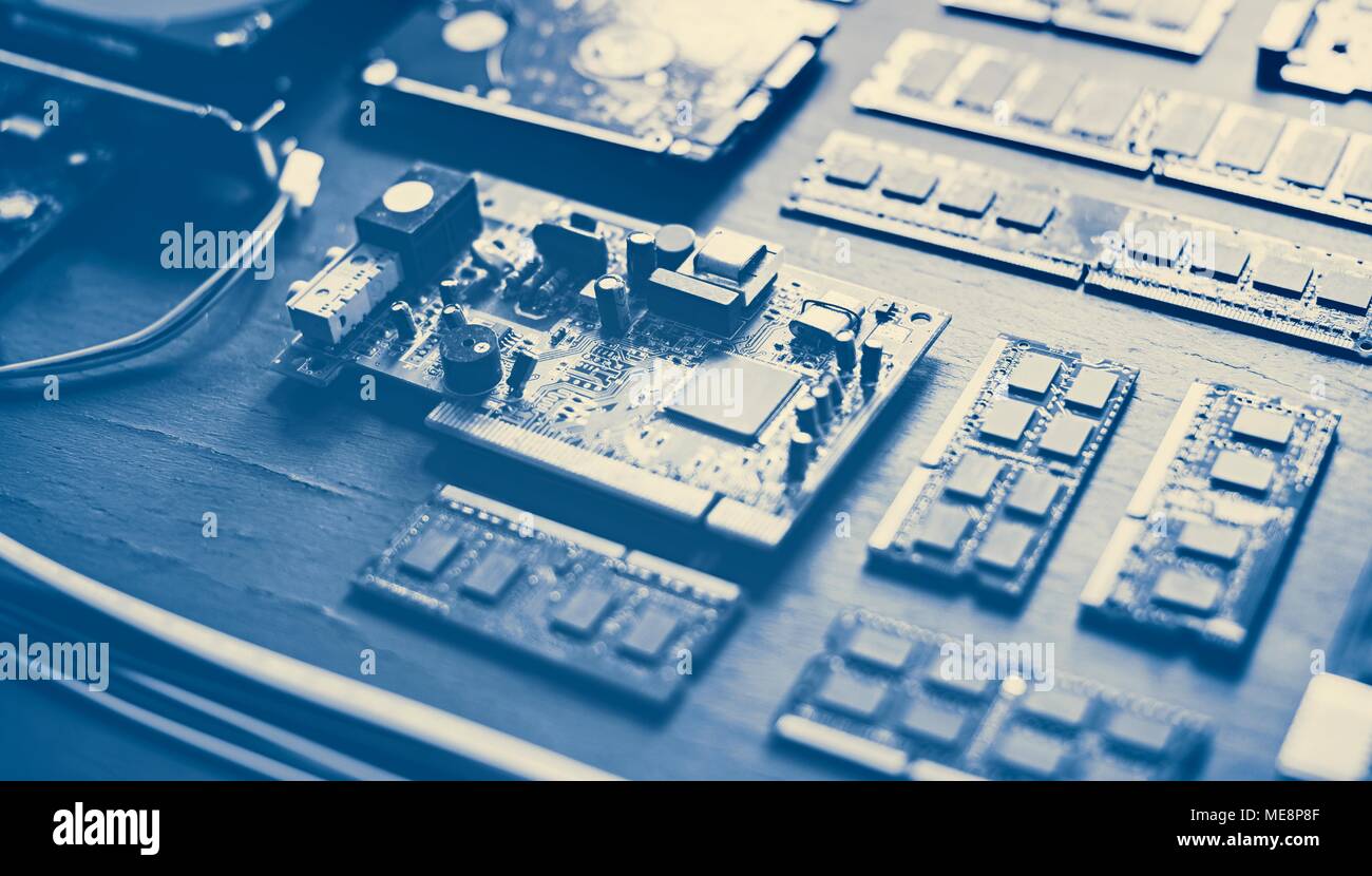 Computer mother boards Stock Photo