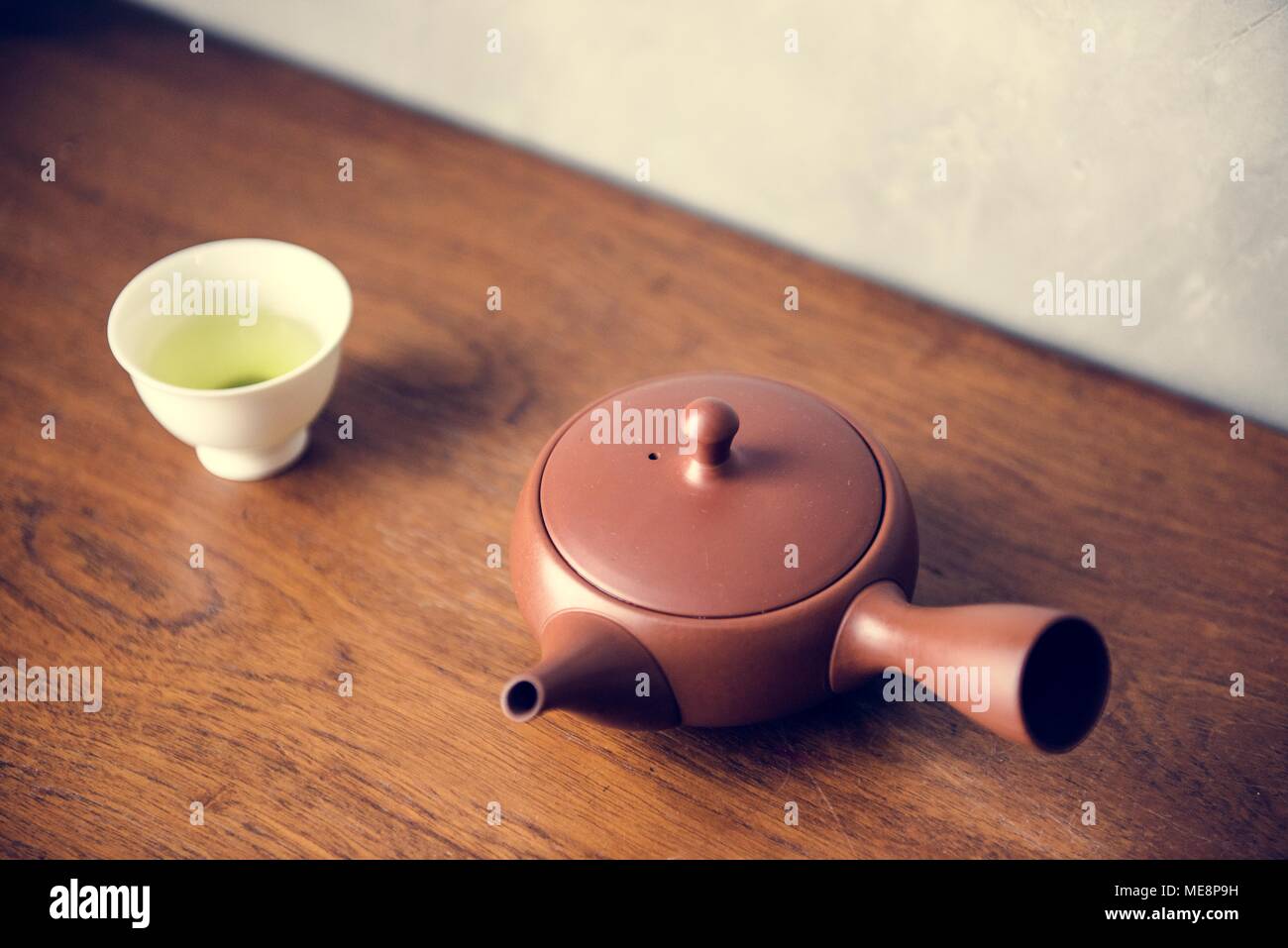 Japanese culture tea pot set Stock Photo