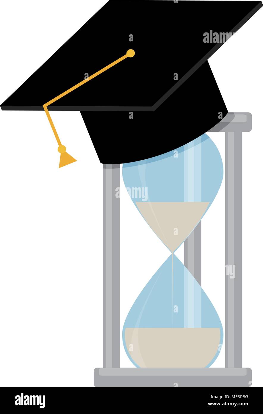 Time training knowledge. Education study in university, college, development and learning, teaching lesson. Vector illustration Stock Vector