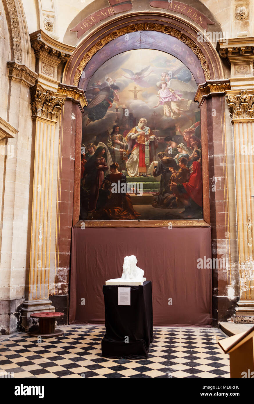 Interiors decor of saint-roch church, Paris, France Stock Photo - Alamy