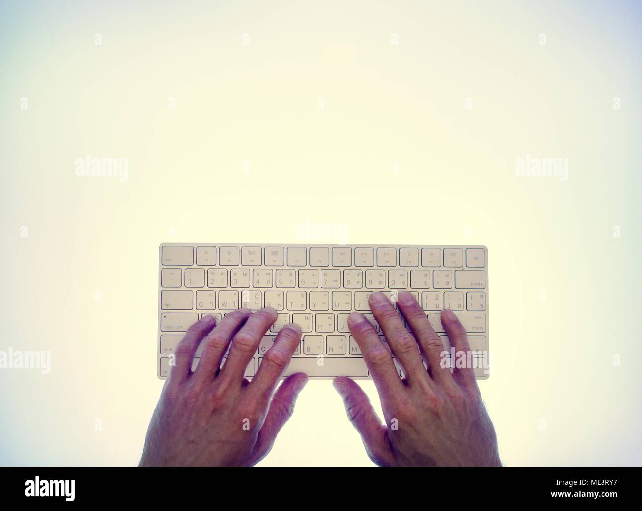 Business person typing Stock Photo