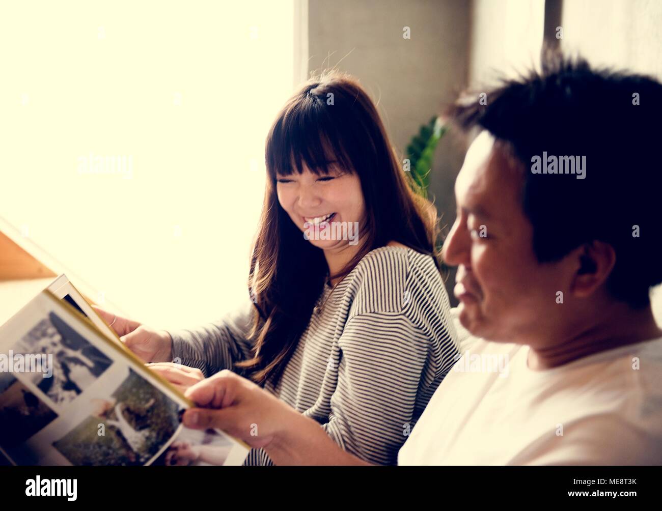 Japanese husband and wife Stock Photo