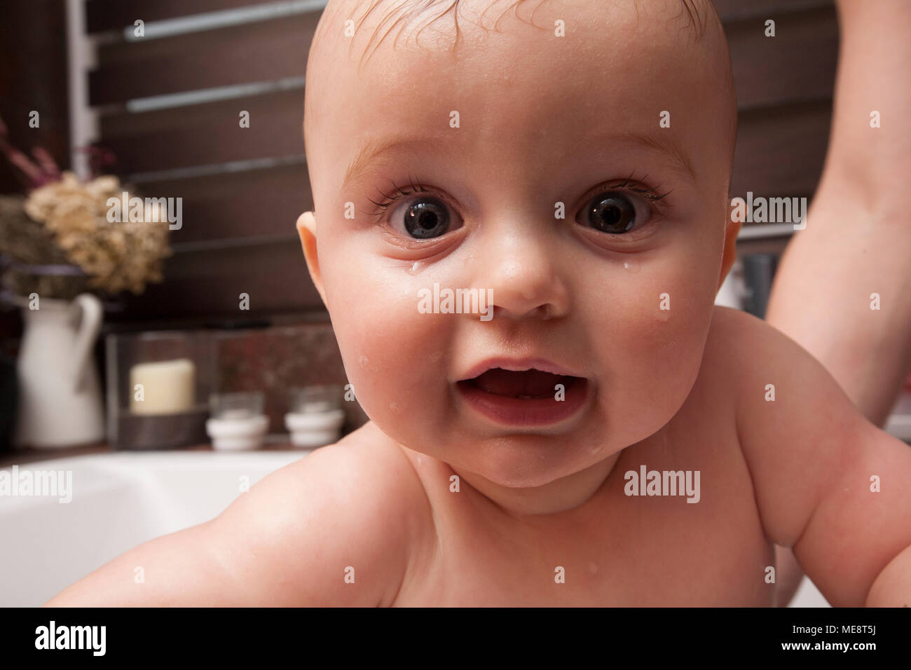 Portrait of Cute Baby Boy Stock Photo