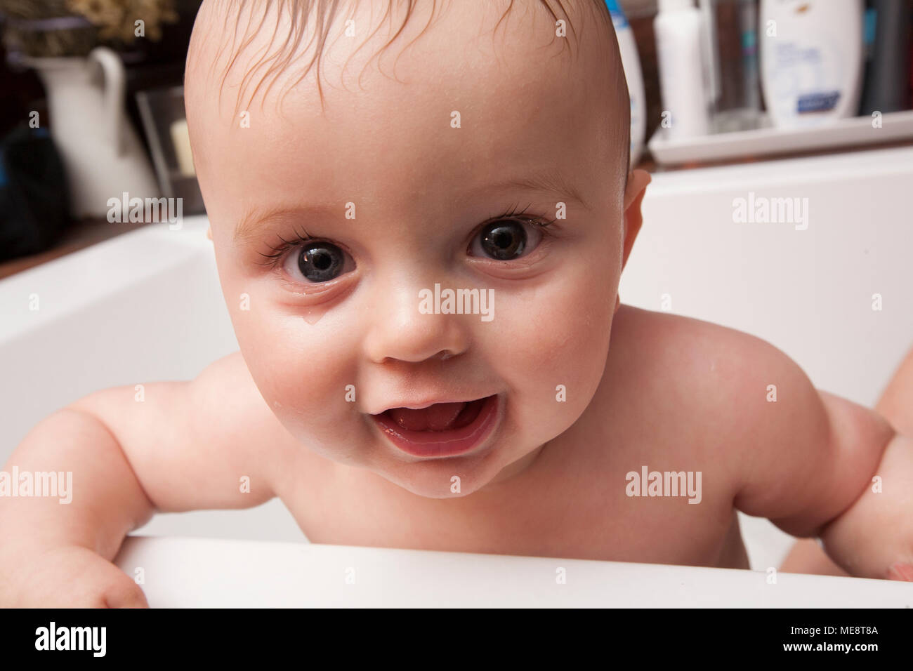 Portrait Of Cute Baby Boy Stock Photo Alamy