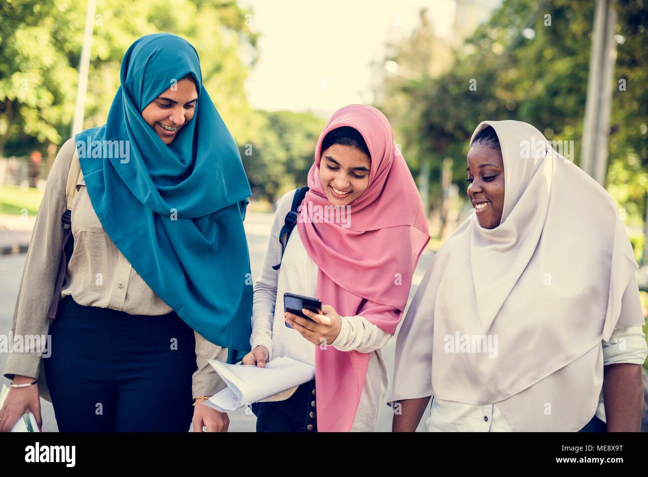 A group of young Muslim women Stock Photo