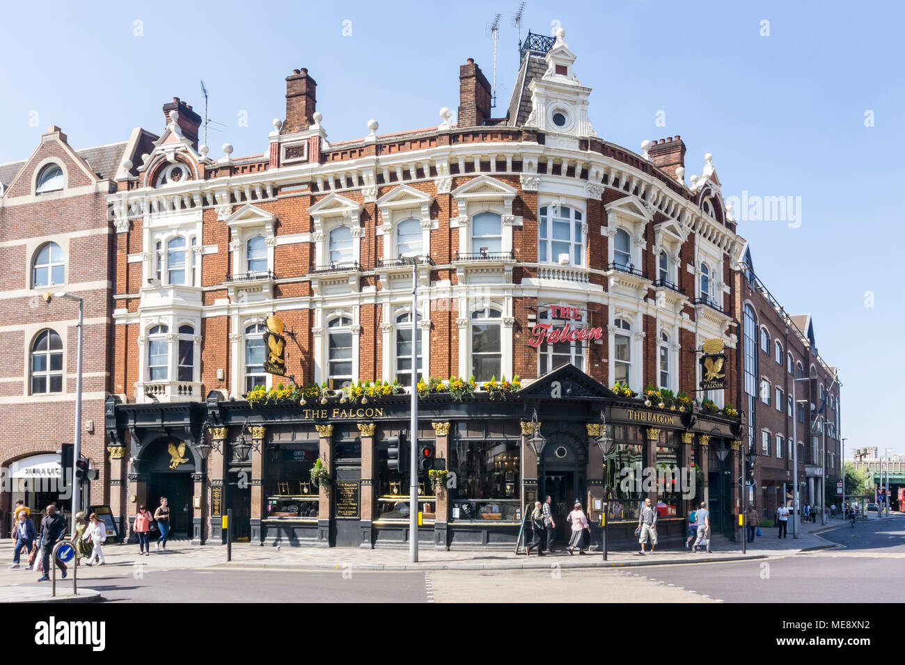 The Falcon public house at Clapham Junction in South London. Stock Photo