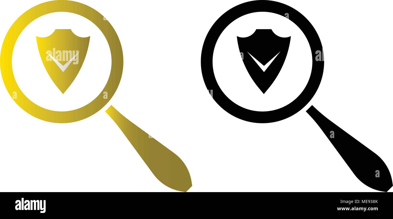 Antivirus program search icon, vector illustraton, flat icon Stock Vector