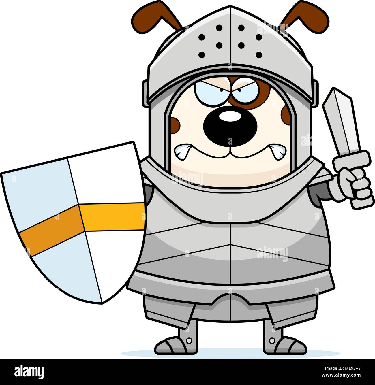 Cartoon illustration knight looking angry hi-res stock photography and ...