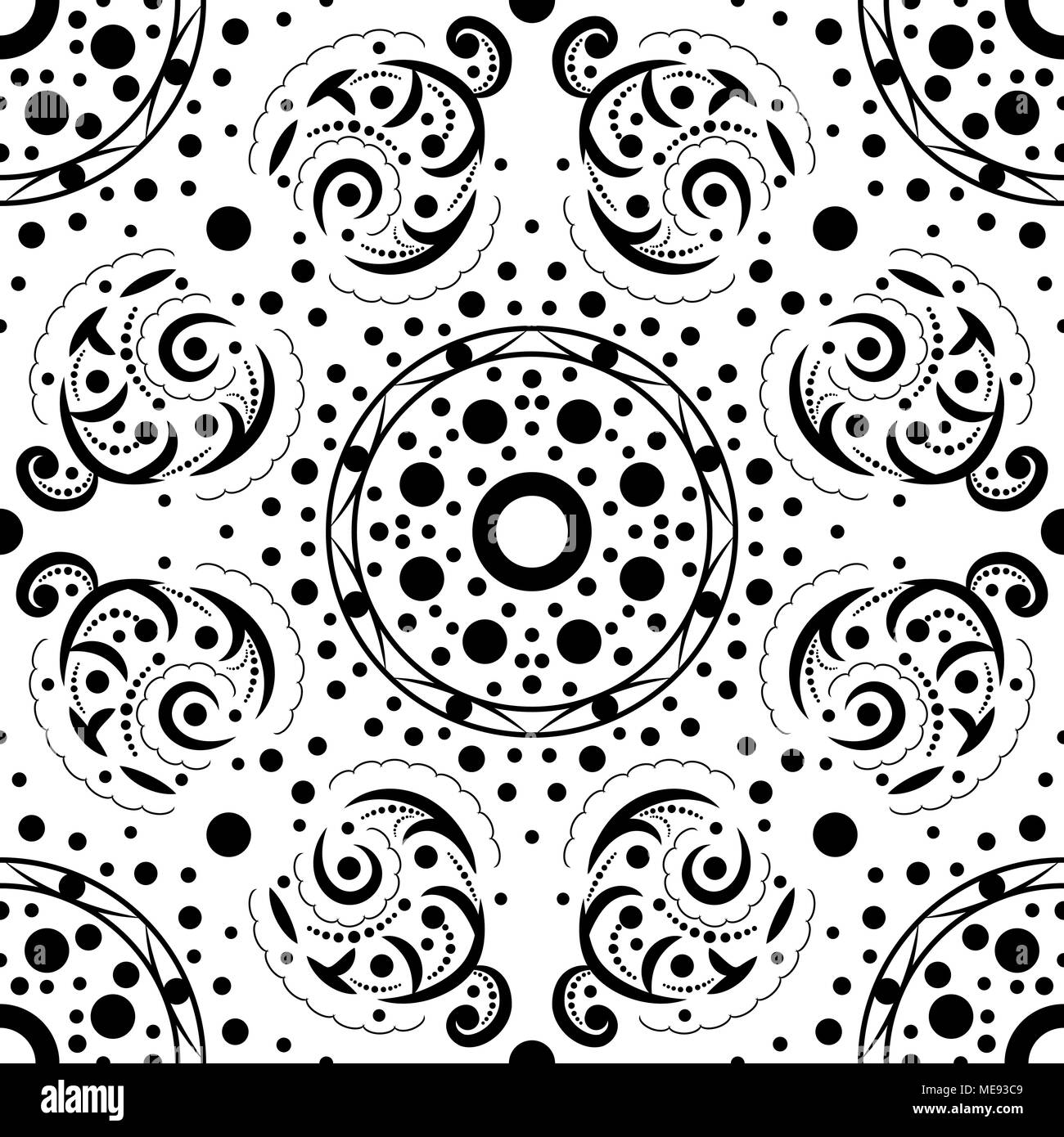 Seamless abstract pattern in black and white Stock Vector Image & Art ...
