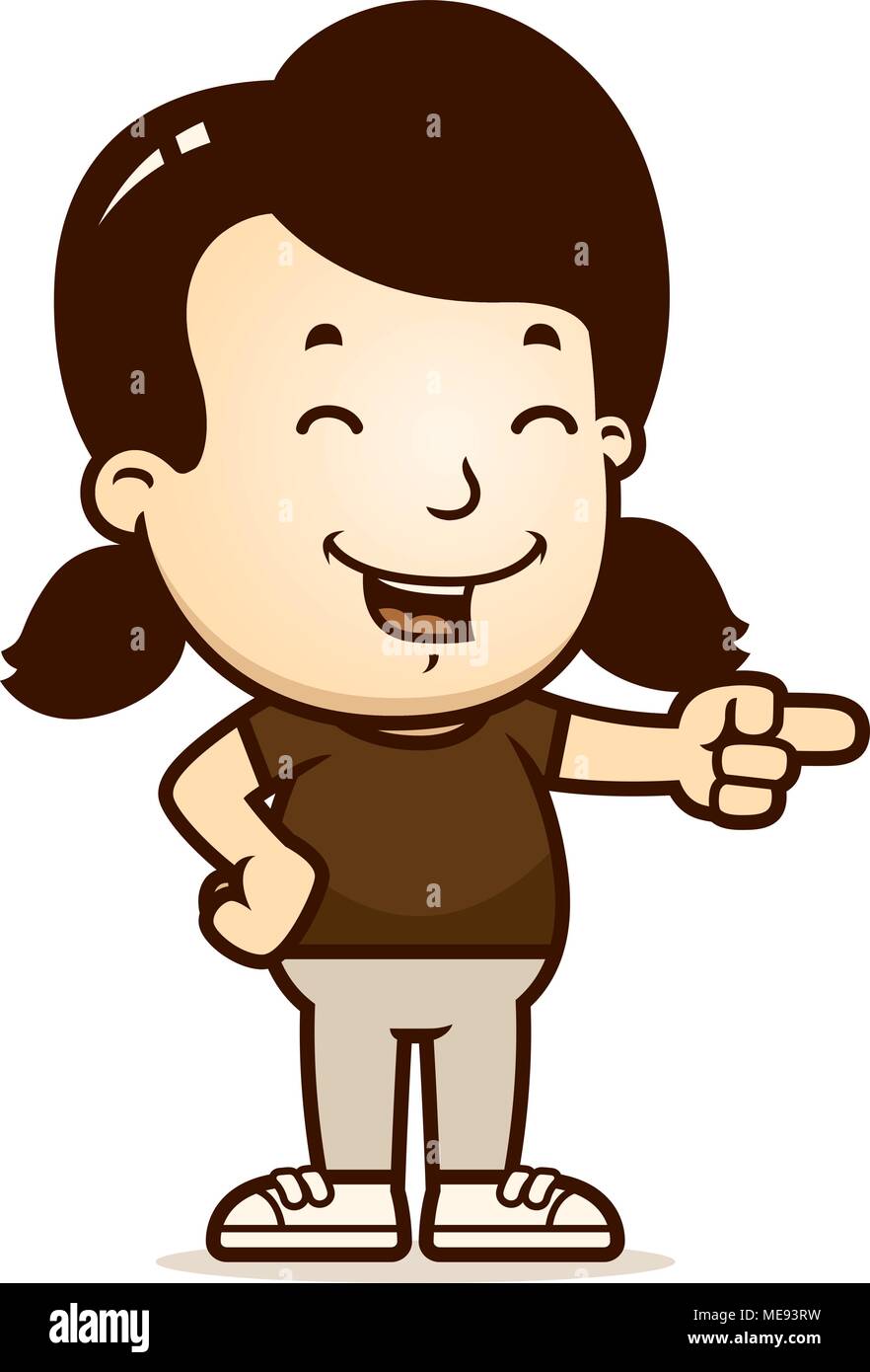 A cartoon illustration of a girl laughing Stock Vector Image & Art - Alamy