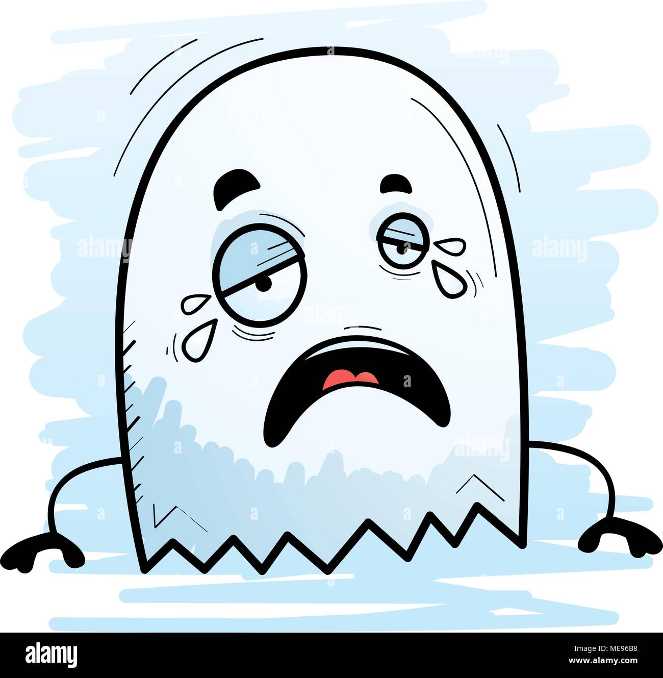 A cartoon illustration of a ghost crying Stock Vector Image & Art Alamy