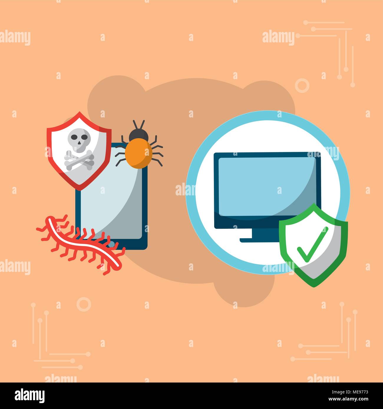 cyber security concept Stock Vector Image & Art - Alamy