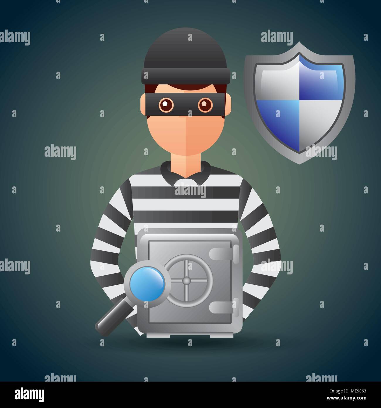 cyber security concept Stock Vector