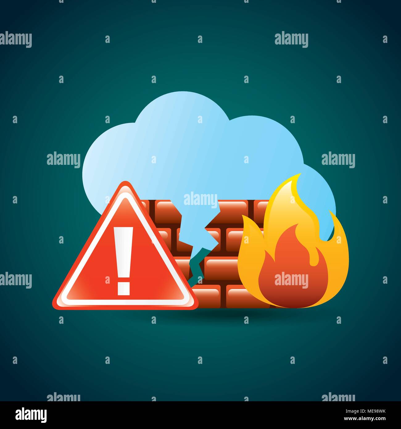 cyber security concept Stock Vector