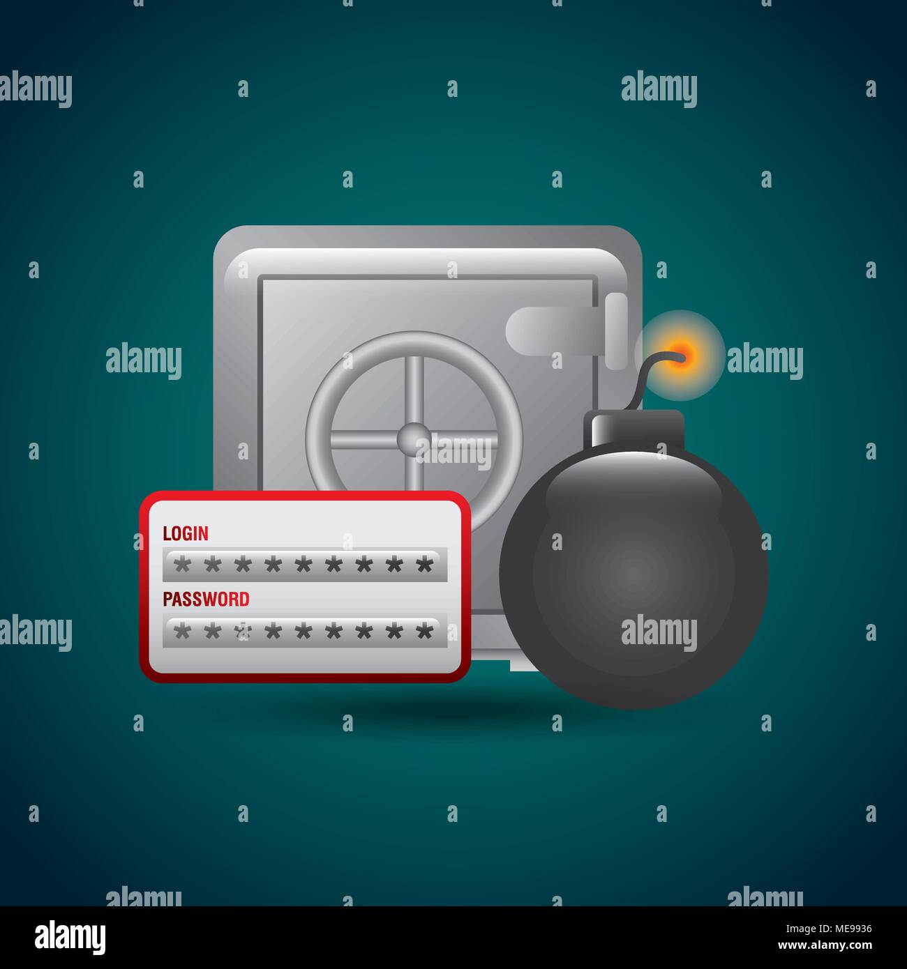 cyber security concept Stock Vector Image & Art - Alamy