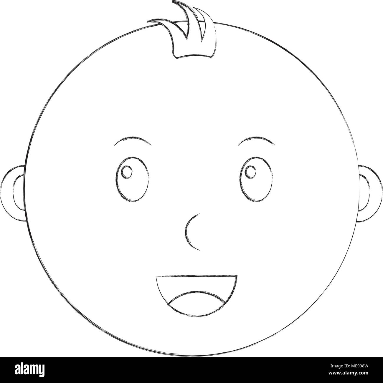 cute little baby boy happy Stock Vector Image & Art - Alamy