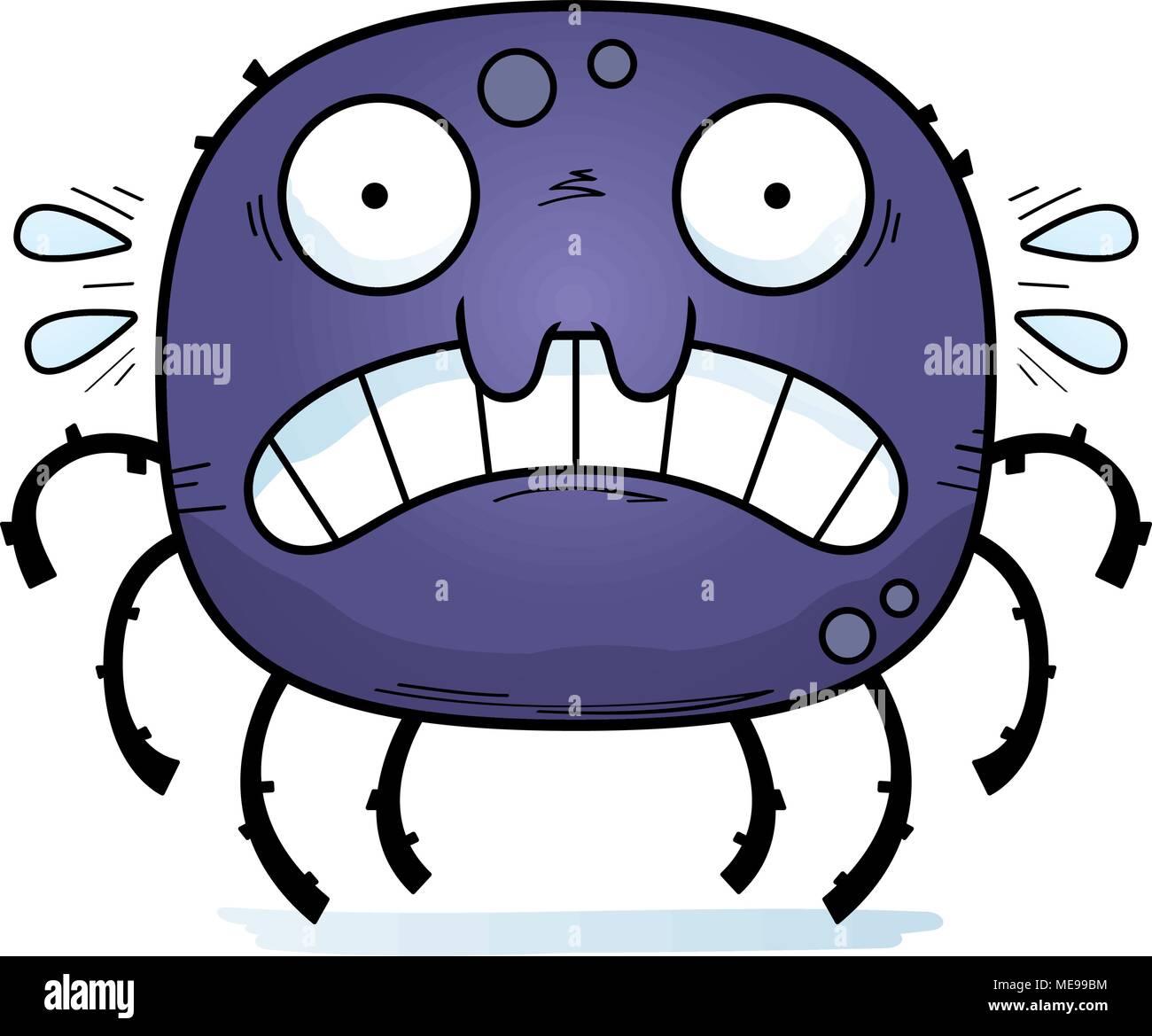 A cartoon illustration of a spider looking scared Stock Vector Image ...