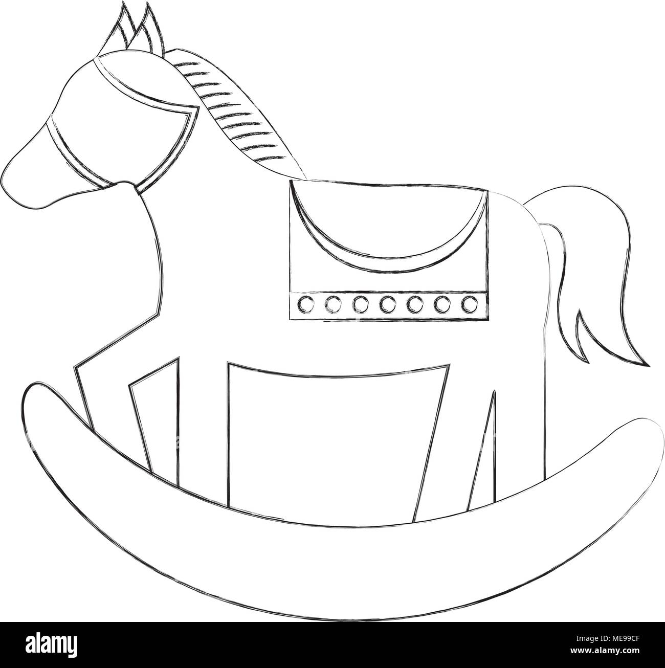 childs wooden rocking horse