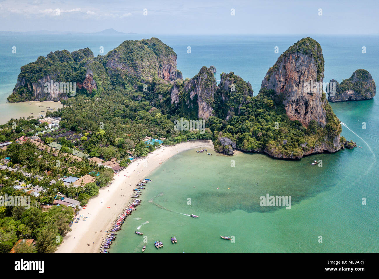 Aerial View  of Railay Beach Stock Photo