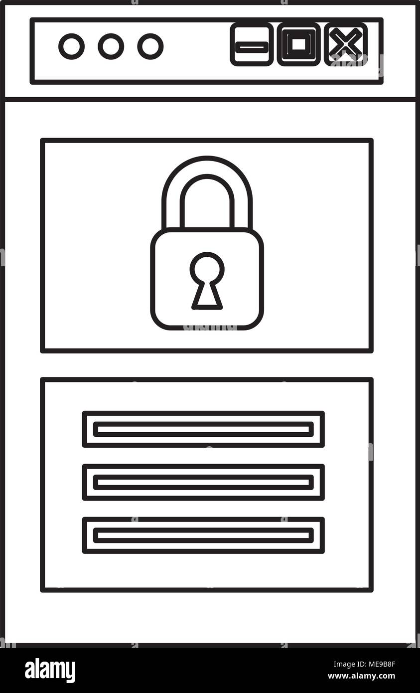 cyber security website data information protection Stock Vector Image ...