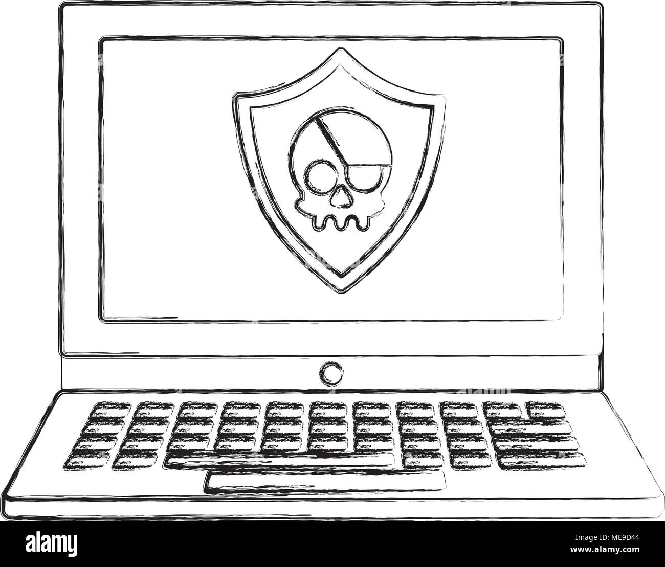 cyber security shield protection laptop computer technology Stock ...