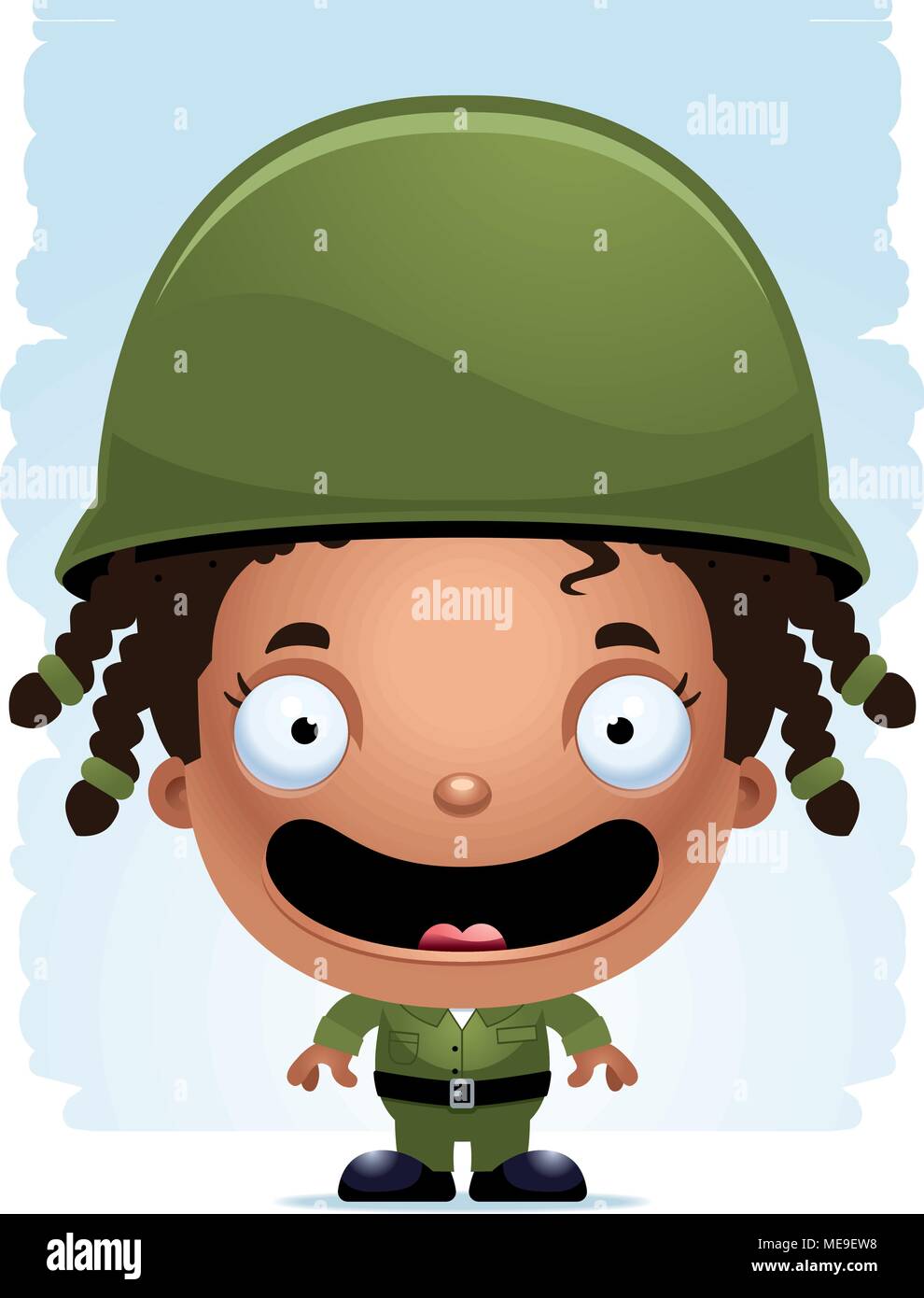 Cartoon illustration army soldier smiling hi-res stock photography and  images - Alamy