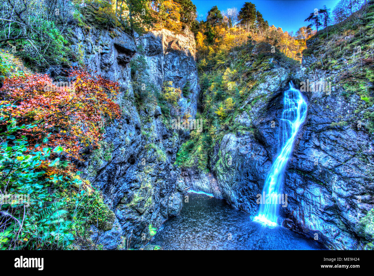 Loch Ness Scotland Artistic Autumnal View Of The Upper Falls Of