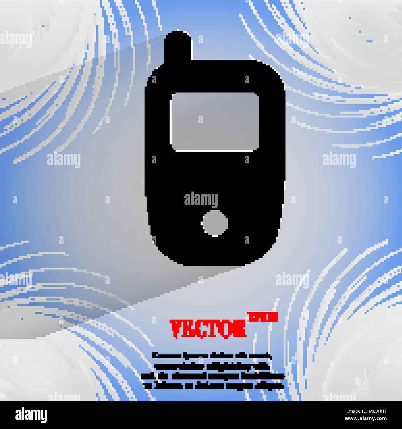 Mobile phone. Flat modern web design on a flat geometric abstract background Vector. EPS10 Stock Vector