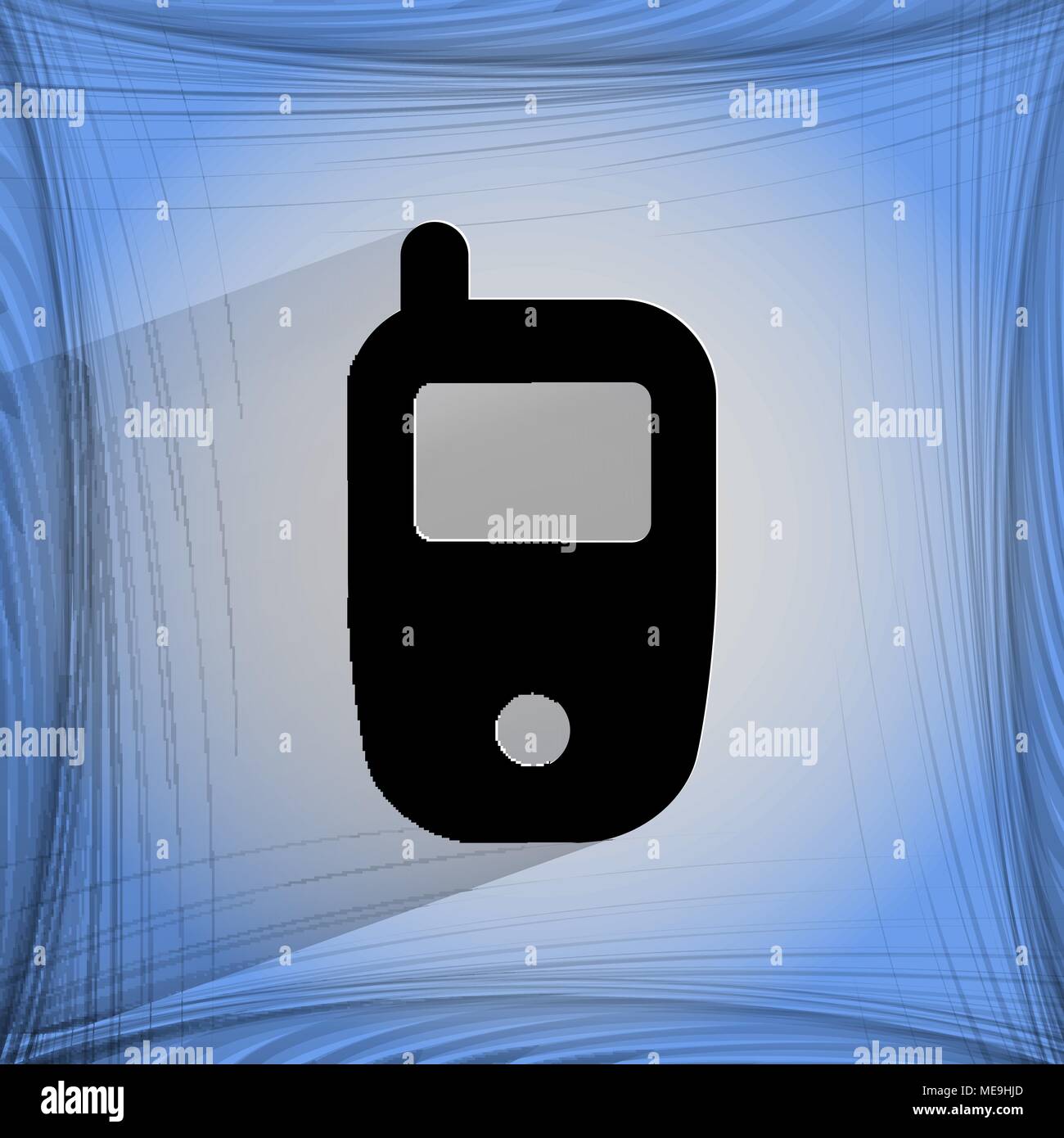 Mobile phone. Flat modern web design on a flat geometric abstract background Vector. EPS10 Stock Vector