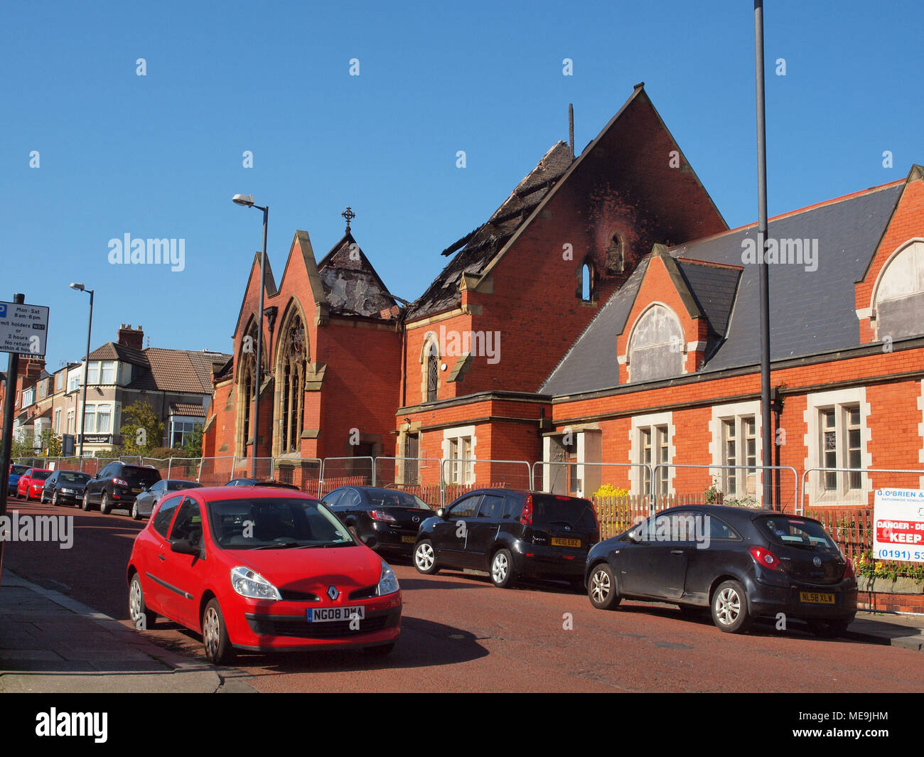 A blaze ripped through the former 'Trinity United Reform Church' in
