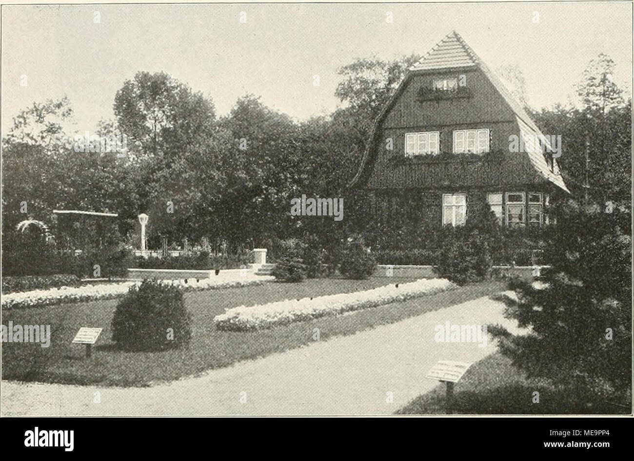 Die Gartenkunst Ausstellung Breslau Ansicht Des Hausgarten Von