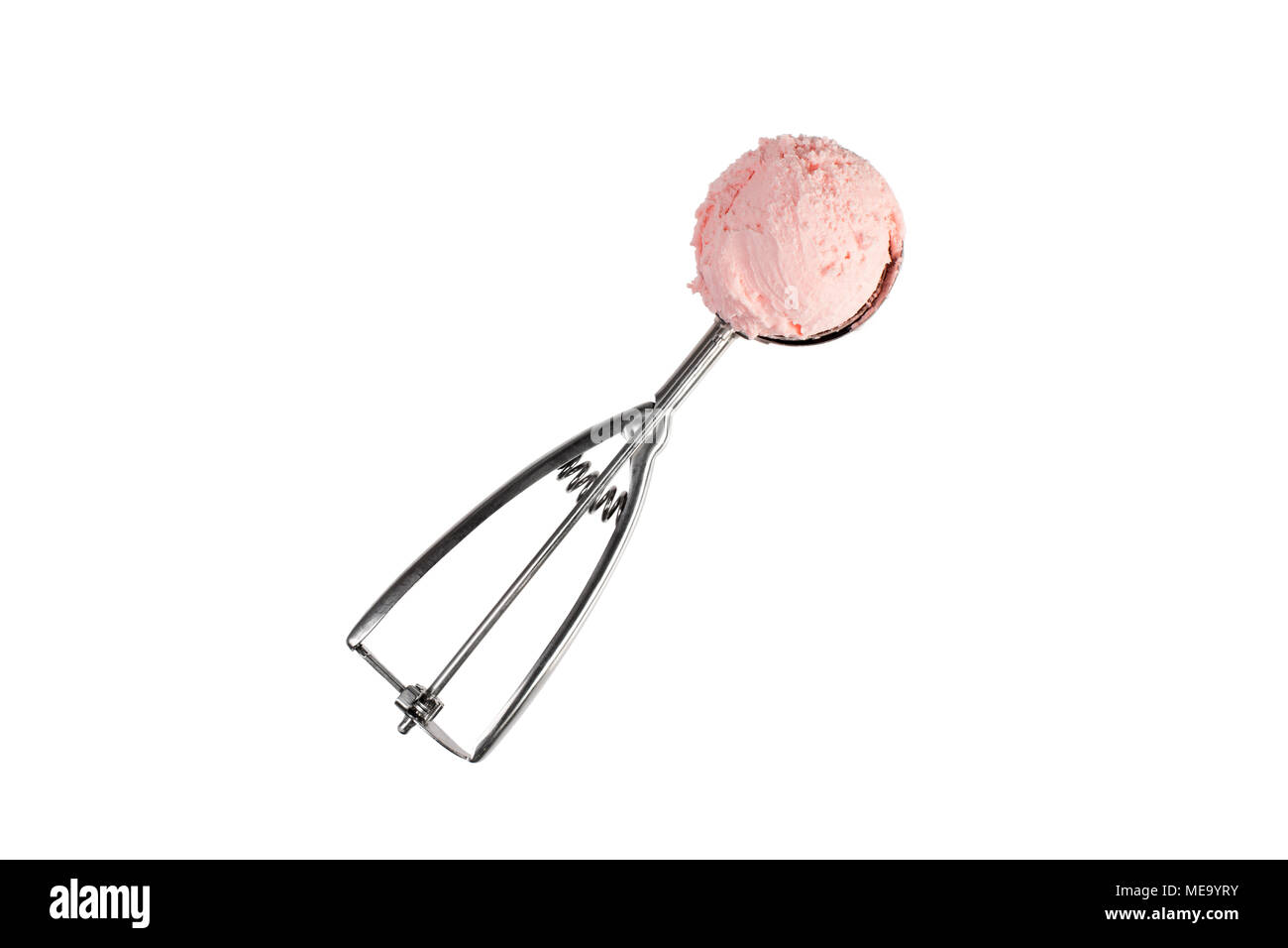 Strawberry icecream scoop Stock Photo Alamy