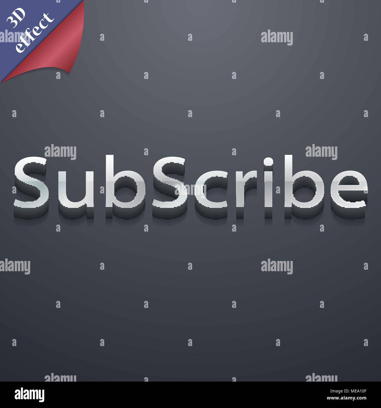 Subscribe icon symbol. 3D style. Trendy, modern design with space for ...