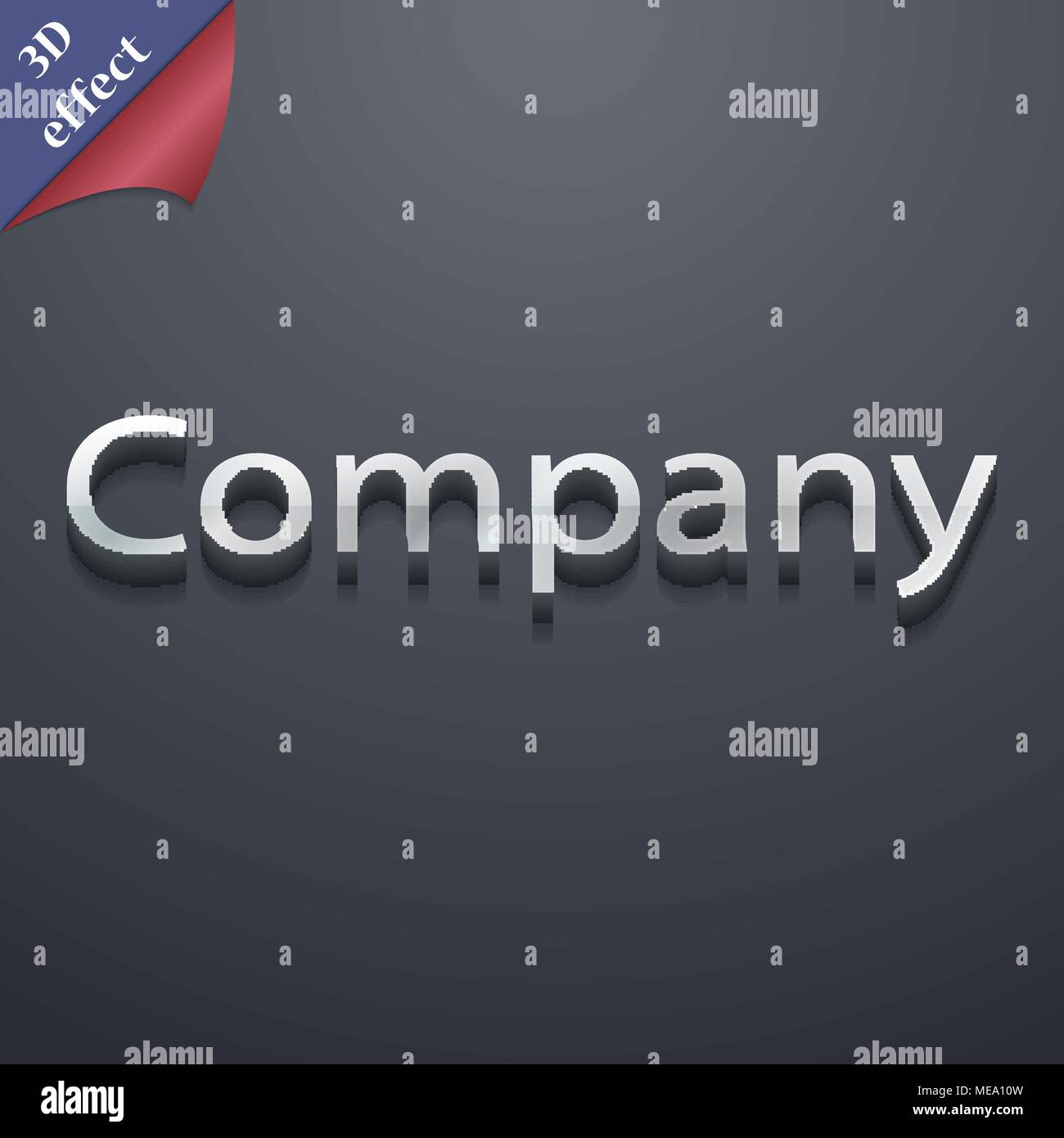 company icon symbol. 3D style. Trendy, modern design with space for ...