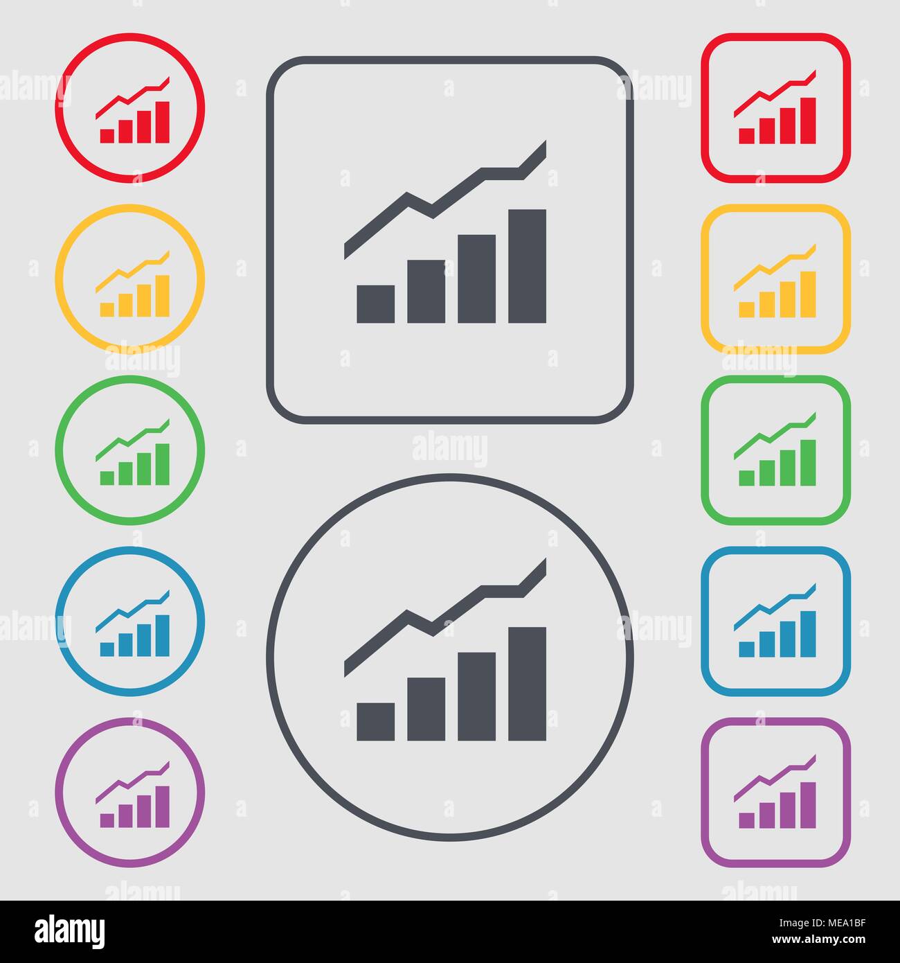 Growth and development concept. graph of Rate icon sign. symbol on the ...