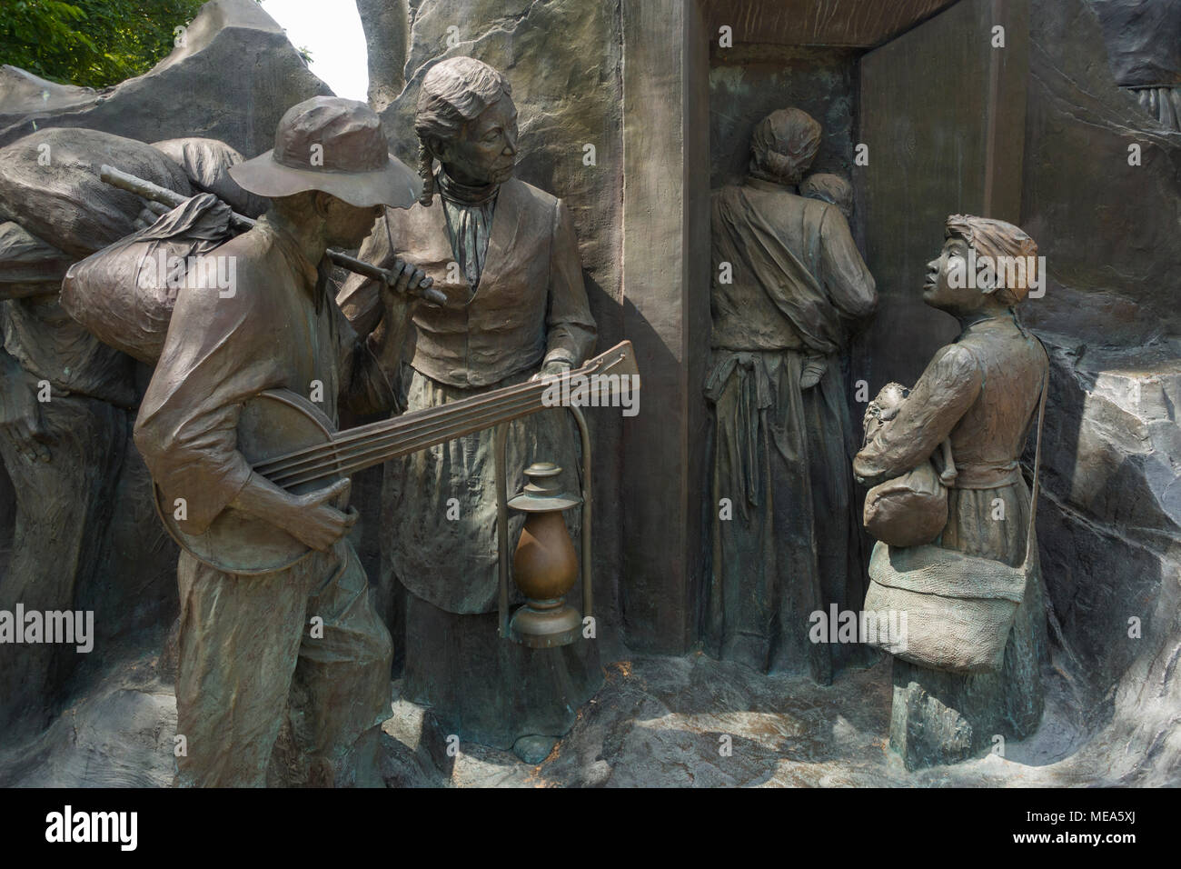Underground Railroad Sculpture Battle Creek MI Stock Photo Alamy