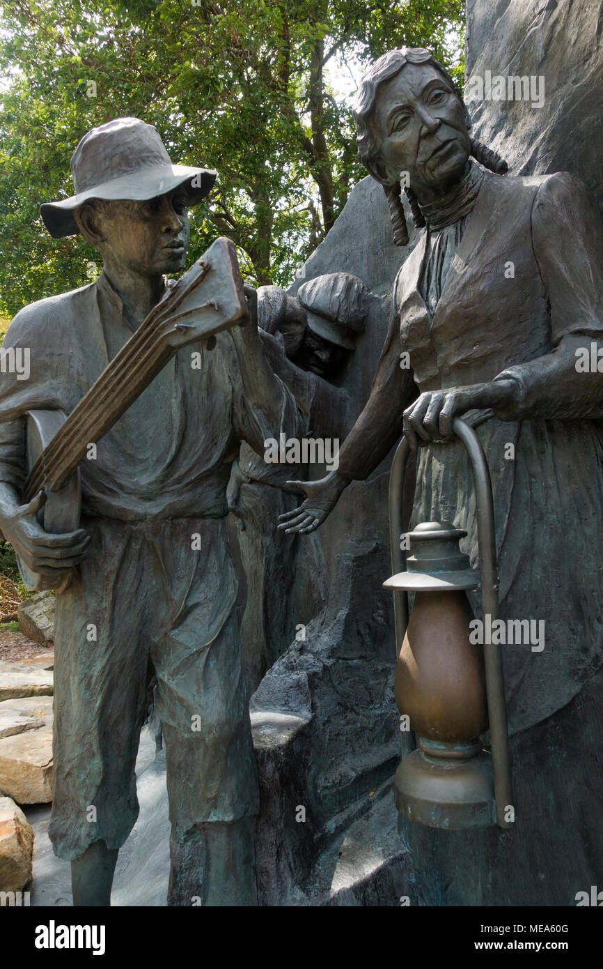 Underground Railroad Sculpture Battle Creek MI Stock Photo
