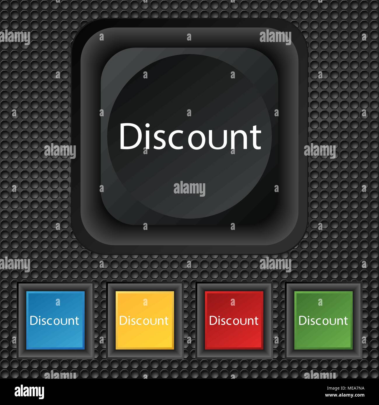 discount sign icon. Sale symbol. Special offer label. Set of colored ...