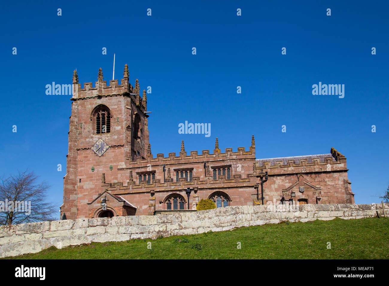 The Parish church of St Michael's sitting in farmland and countryside