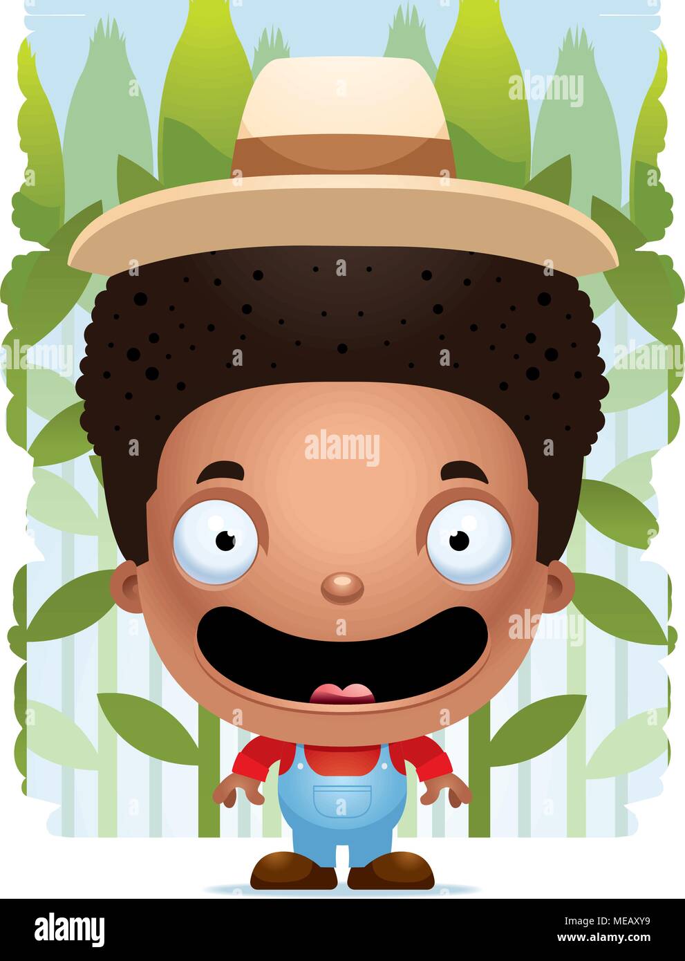 A cartoon illustration of a boy farmer smiling Stock Vector Image & Art ...