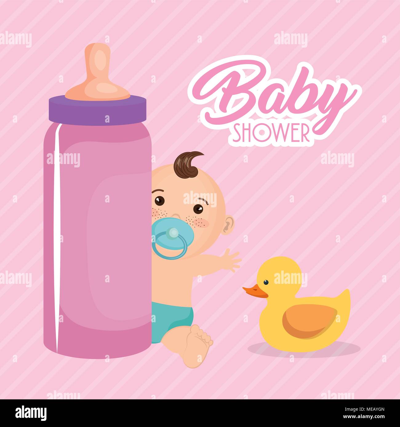 baby shower card with little boy vector illustration design Stock ...