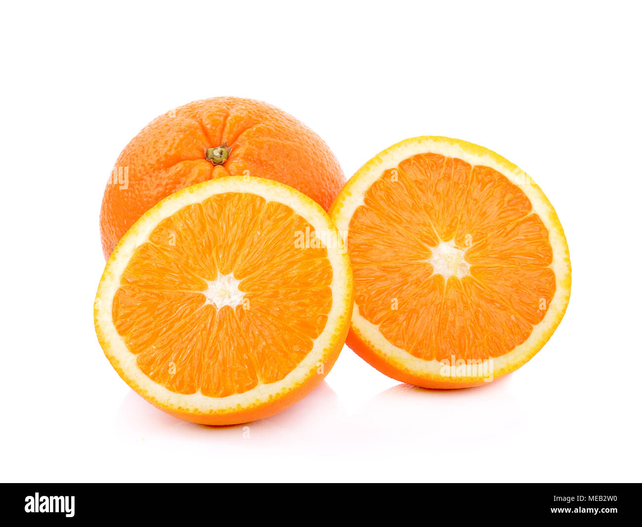 Orange fruit on white background Stock Photo