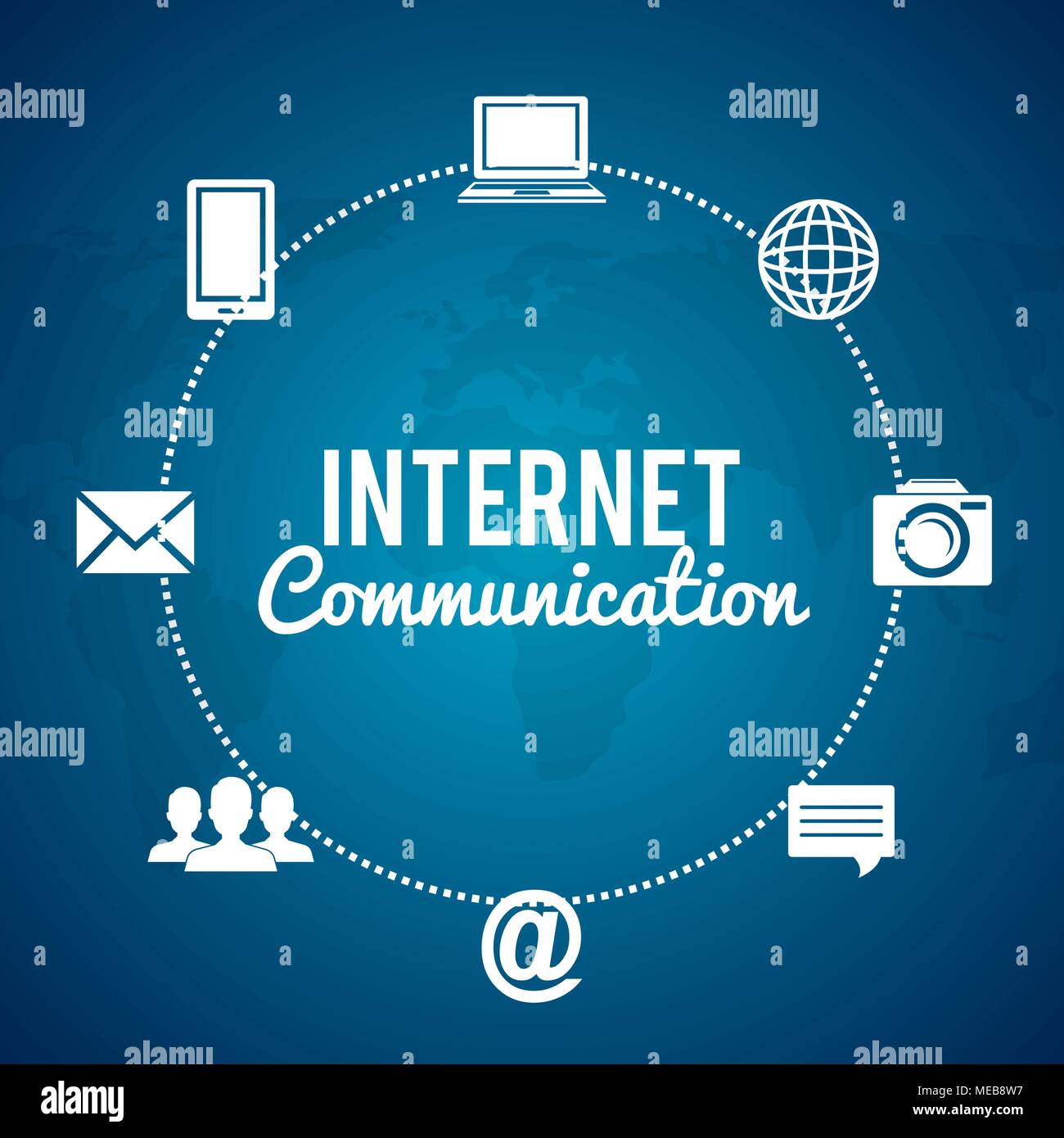 internet connection with social media icons Stock Vector Image & Art ...